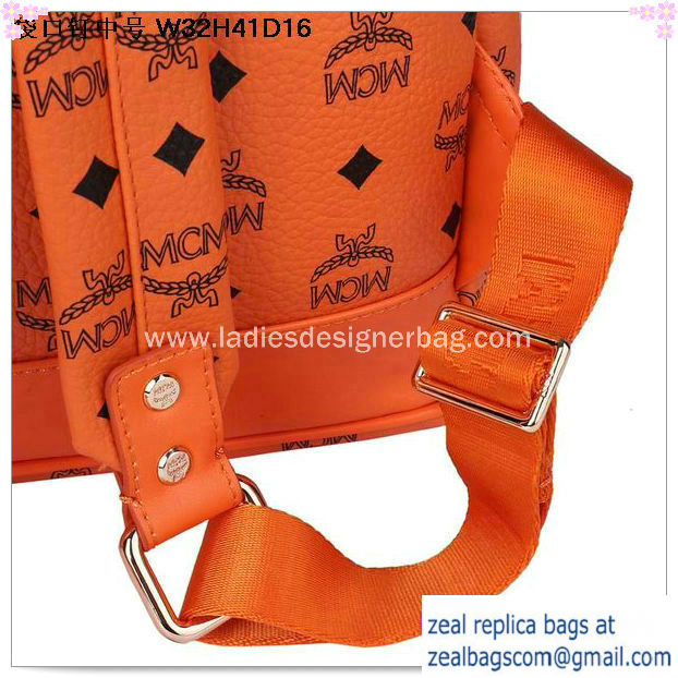 High Quality Replica Hot Sale MCM Medium Top Studs Backpack MC4232 Orange